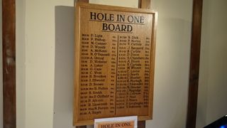 Hole in one honours board