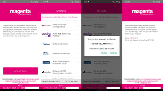 T-Mobile Ads Platform Choices app on Android