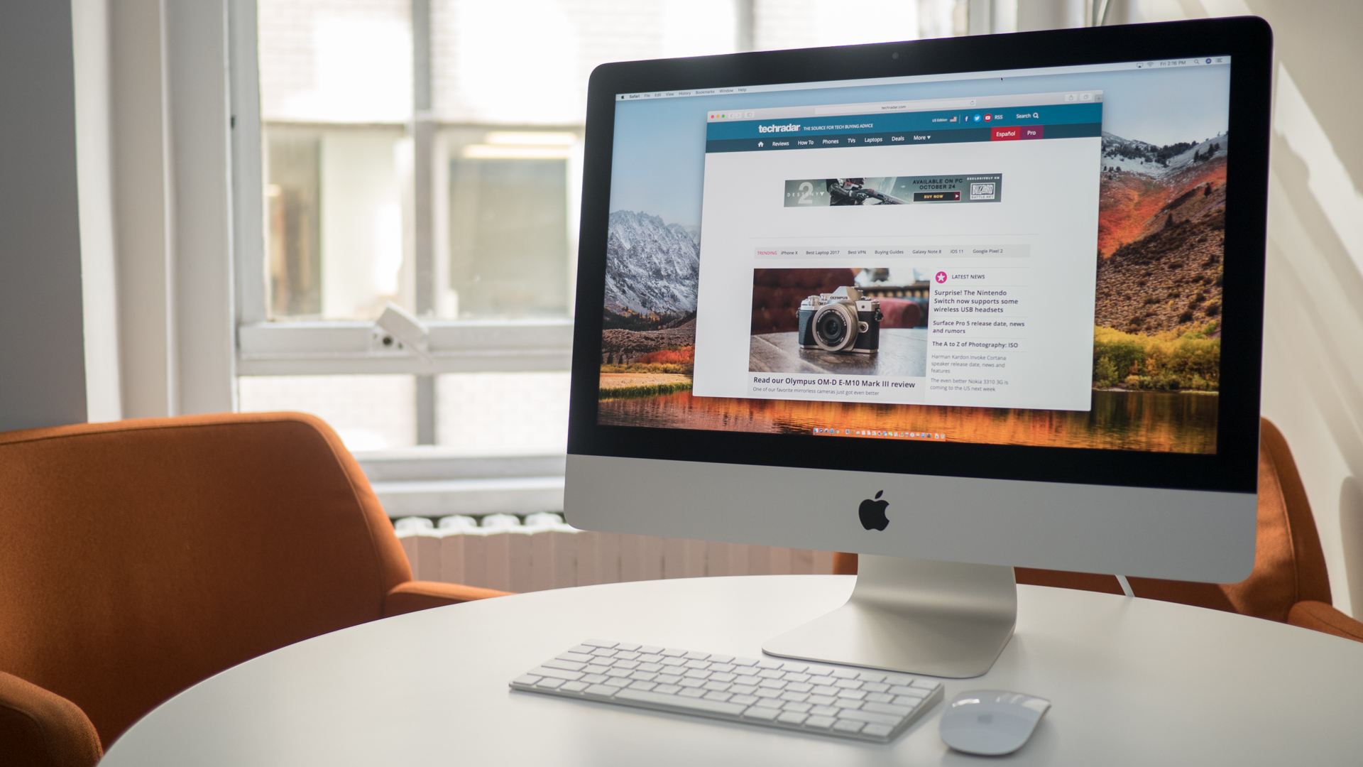 iMac on table