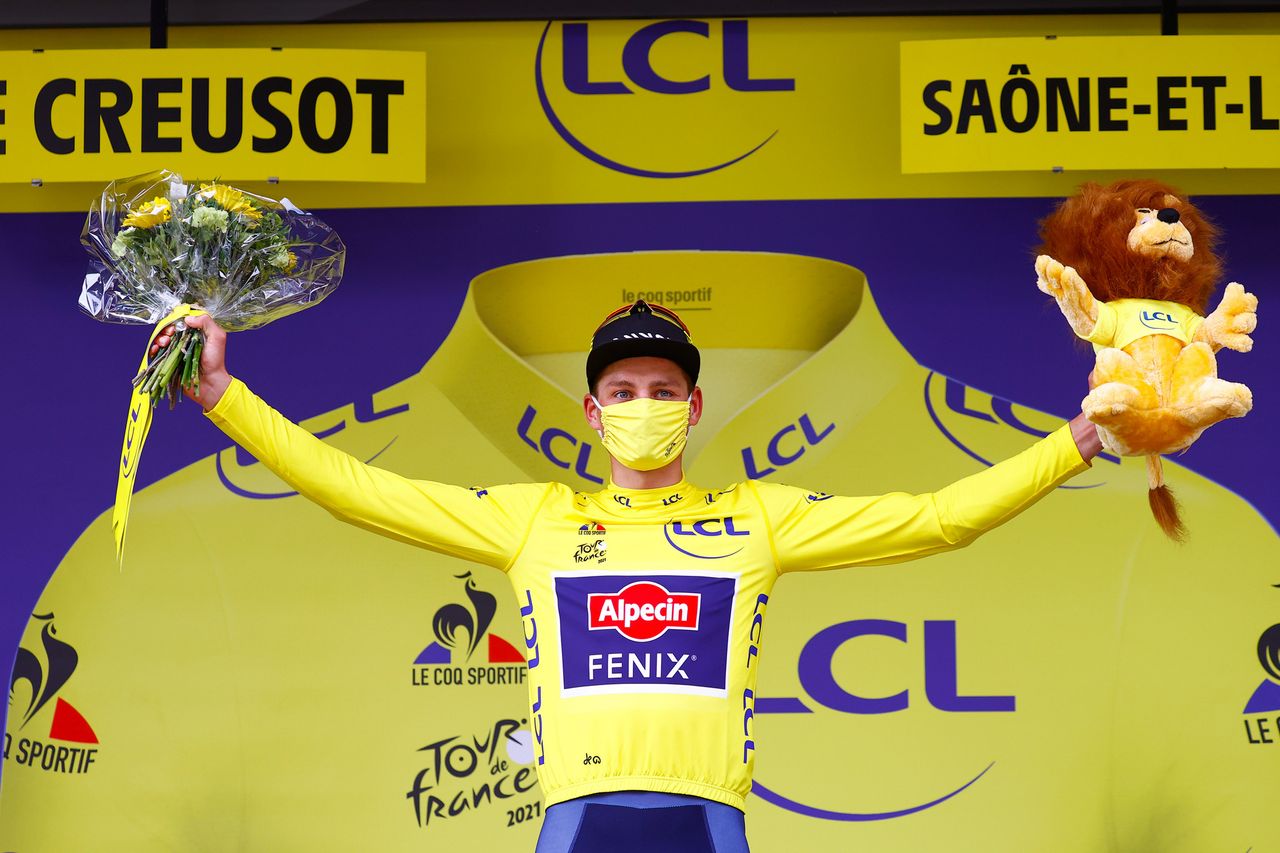 Tour de France 2021 108th Edition 7th stage Vierzon Le Creusot 2491 km 02072021 Mathieu Van Der Poel NED AlpecinFenix photo Luca BettiniBettiniPhoto2021
