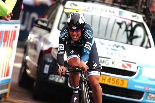 Richie Porte (Saxo Bank) put down a solid time trial which formed the base of his second place on general classification.