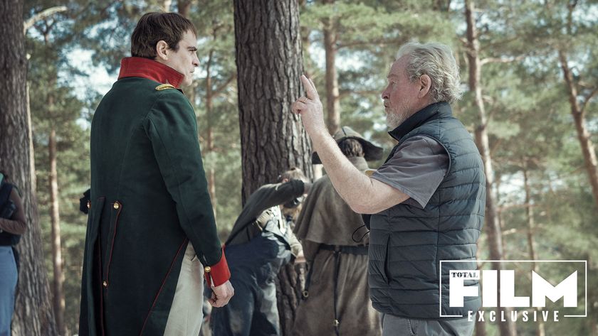 Ridley Scott and Joaquin Phoenix on set of Napoleon.