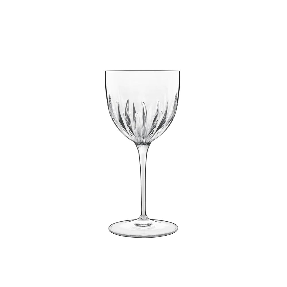 Ribbed Nick and Nora glass