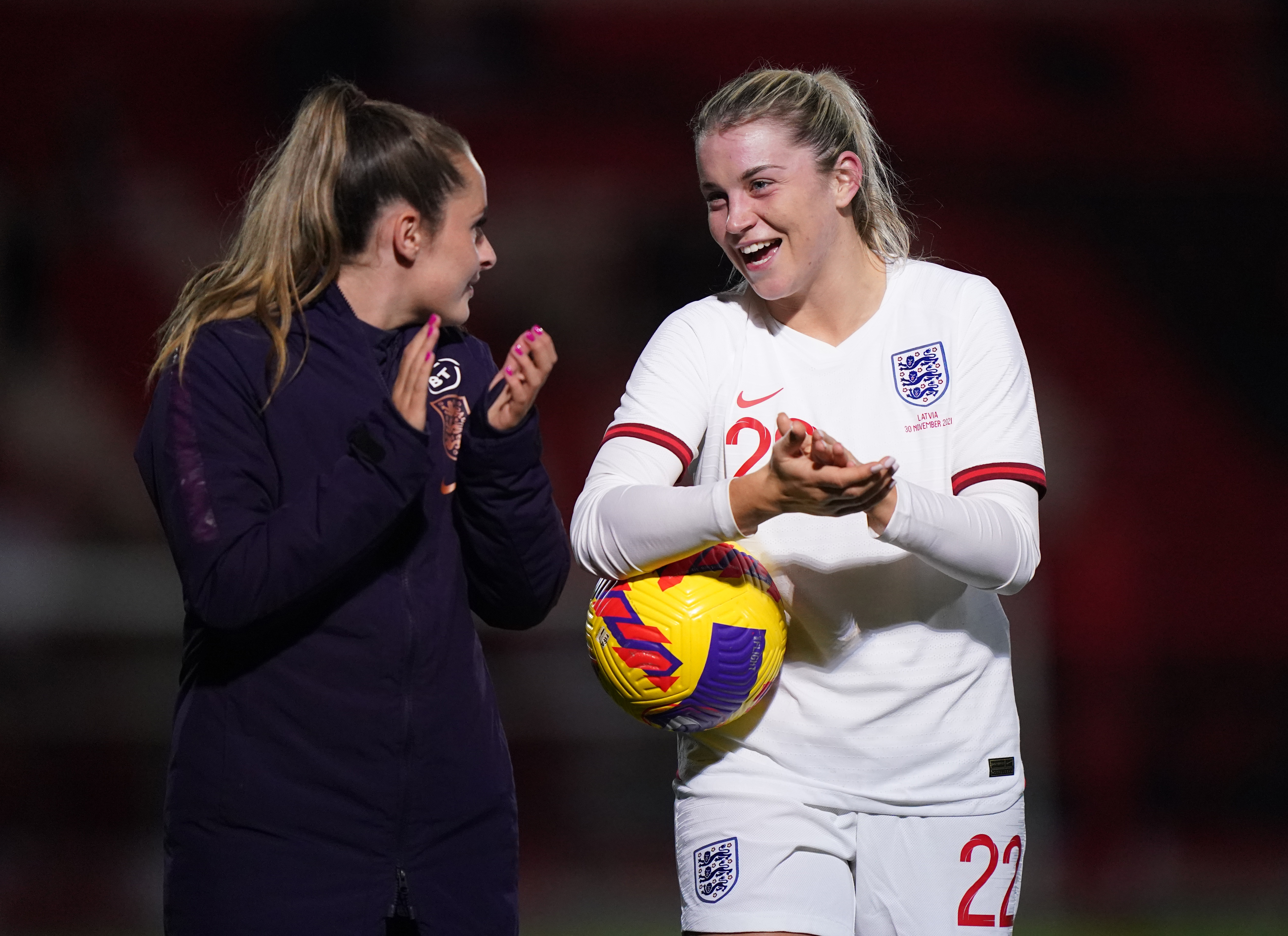 Alessia Russo scored a hat-trick against Latvia after coming off the bench (Tim Goode/PA).