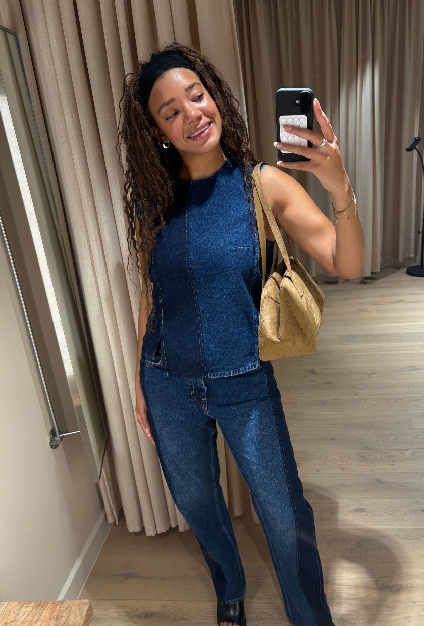 Fashion editor Imani-Nia Francis-Tsolakis wears H&M Pre Autumn Studio Capsule.