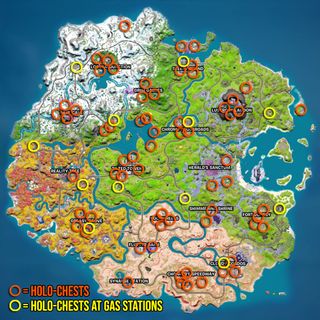 Fortnite Holo-Chests map