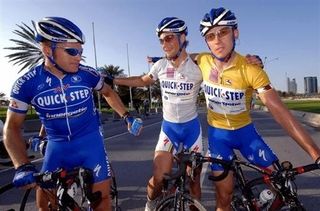 Boonen (stage winner) and Cretskens (overall winner)