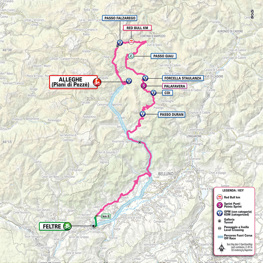 Route information for the 2026 Giro d'Italia