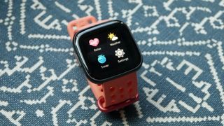The Fitbit Versa 2 has a square screen similar to the Apple Watch 4