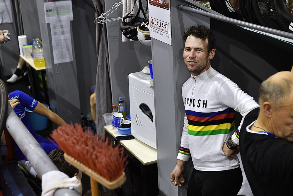 Mark Cavendish waits his turn to race at the Gent Six Day