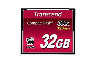 Transcend Compact Flash memory card product shot