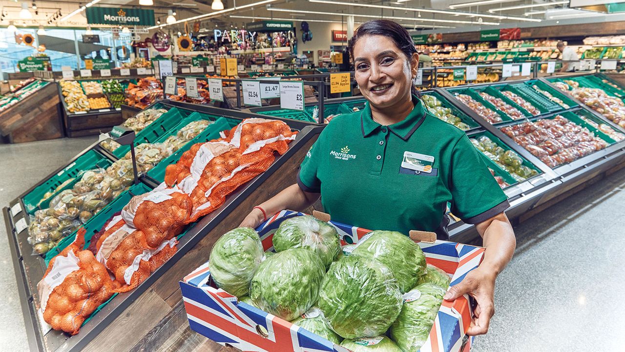 Staff at Morrisons supermarket