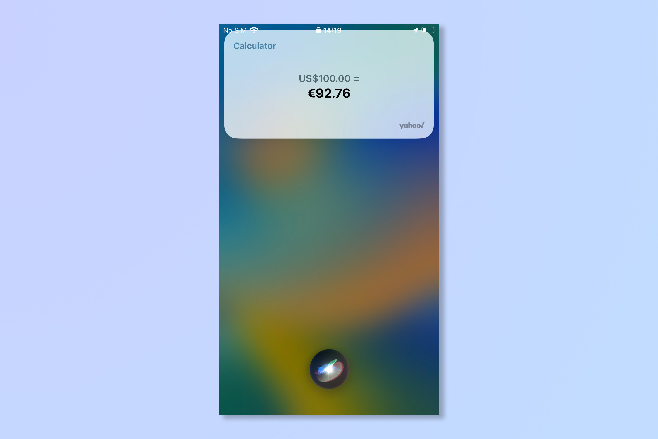 Покрытие валюты на Siri