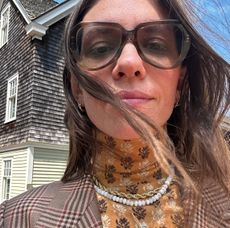 Julia Gall layers beaded necklaces for fall