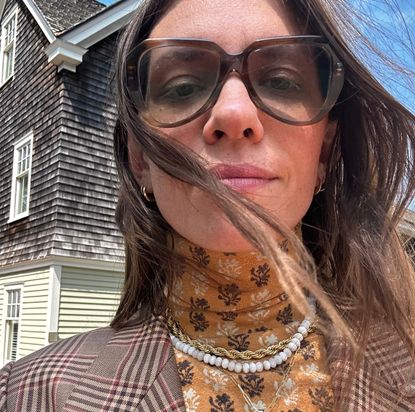 Julia Gall layers beaded necklaces for fall