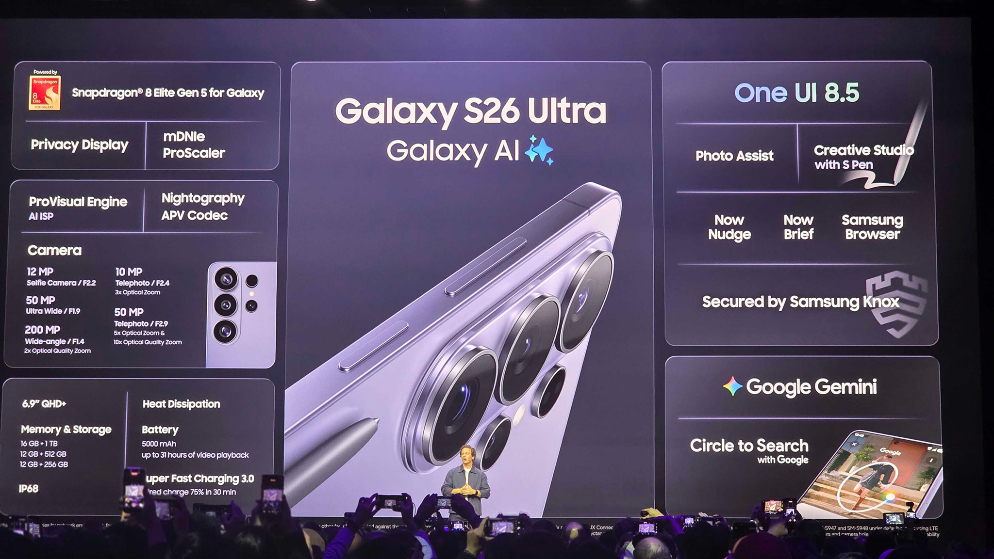 Galaxy S26 Ultra specs and price at Galaxy Unpacked February 2026