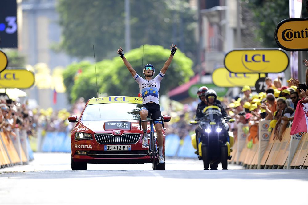Matteo Trentin (Mitchelton-Scott) wins stage 17 at the Tour de France