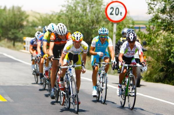 Oscar Pujol of Azad University lead the breakaway
