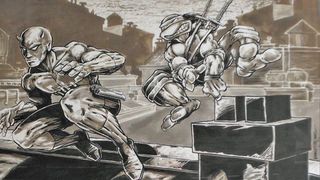 Daredevil and Leonardo commission by Kevin Eastman