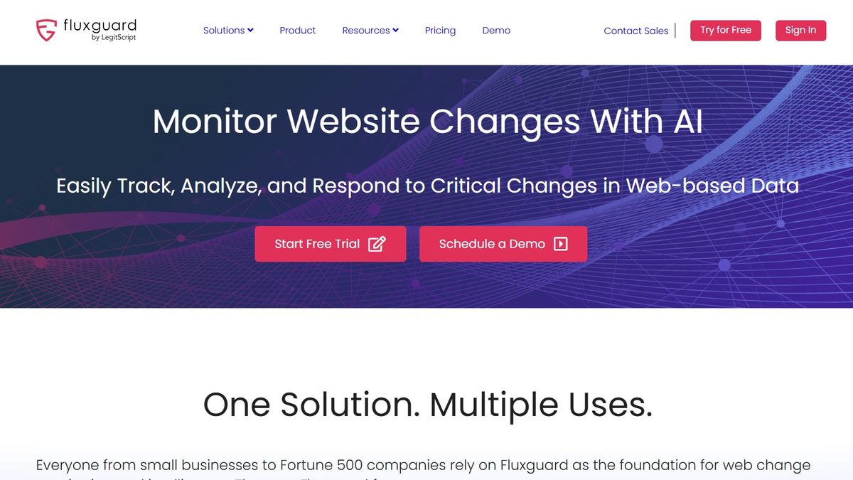 I tested Fluxguard, a great choice for monitoring websites, especially for mid-sized to large businesses