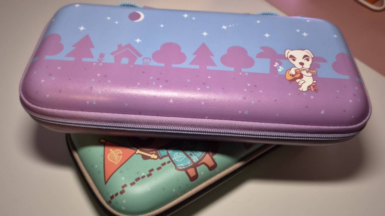 Photo of the Turtle Beach Animal Crossing accessories sitting on a white desk.