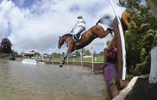 Clark Montgomery (USA) riding Universe during the Cross Country at the Badminton Horse Trials Gloucestershire, UK, 7-11th May, 2014