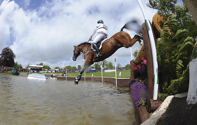 Clark Montgomery (USA) riding Universe during the Cross Country at the Badminton Horse Trials Gloucestershire, UK, 7-11th May, 2014