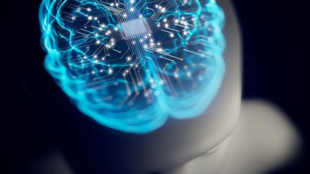 Brain computer illustration