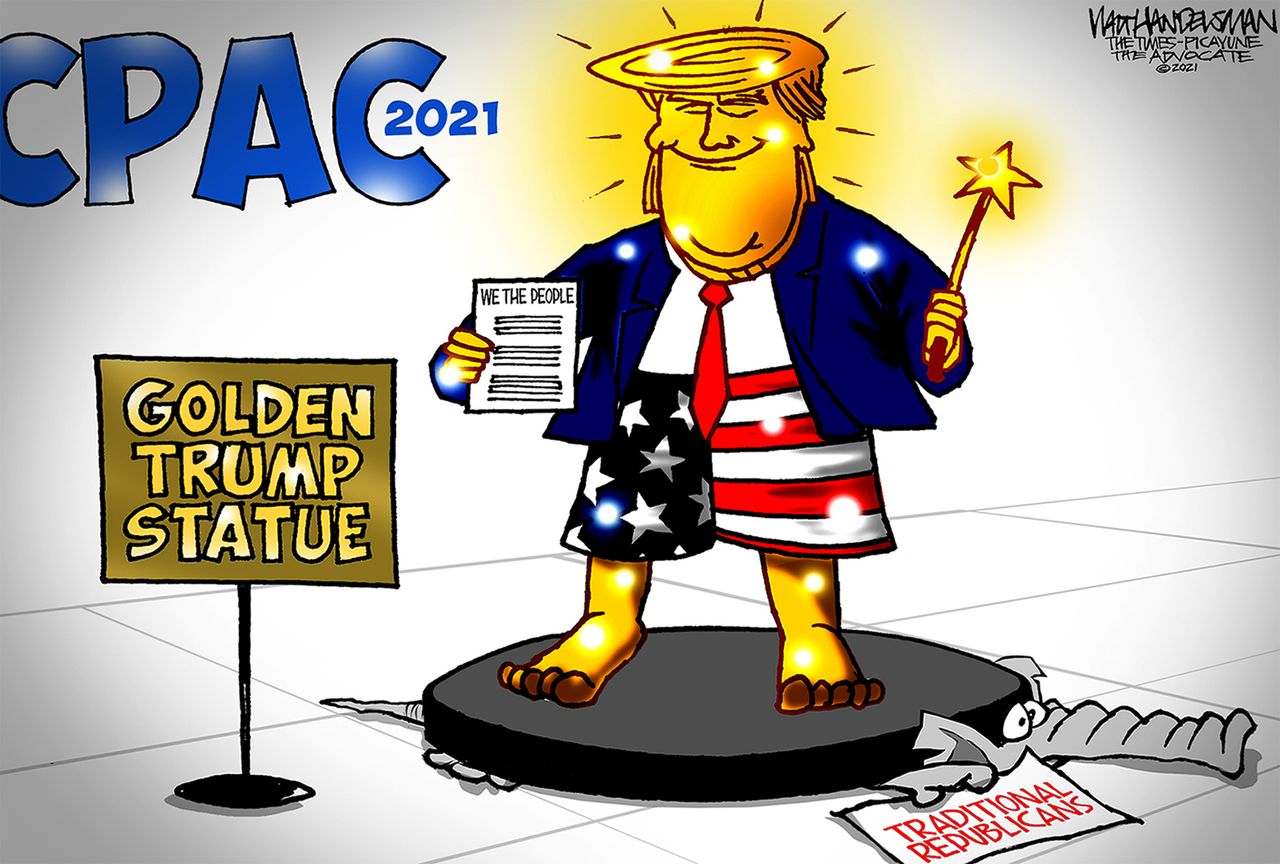 Political Cartoon U.S. trump cpac gop