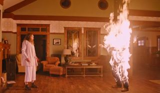 Hereditary Toni Collette Gabriel Byrne Steve on fire