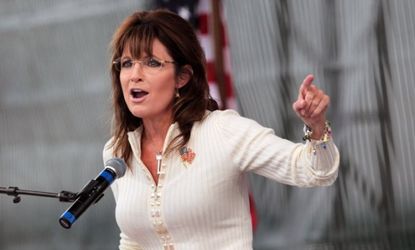 Palin speaks to Tea Party America in September 2011 in Iowa.