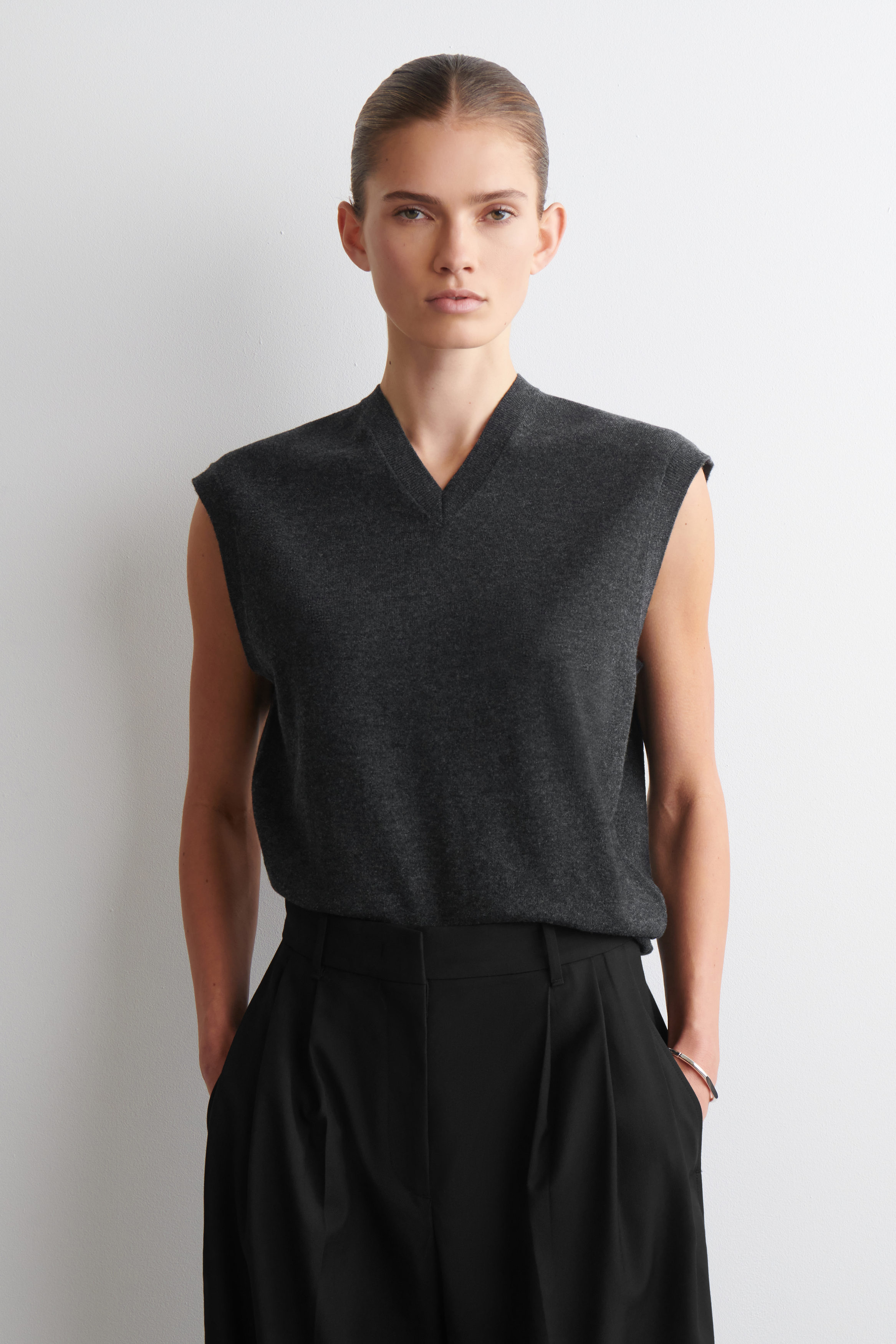 Merino Wool V-Neck Vest