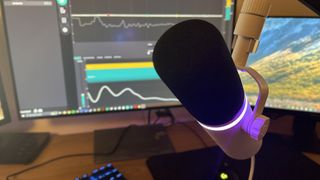 BEACN USB microphone in a home studio