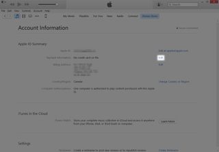 Submitting payment information in iTunes