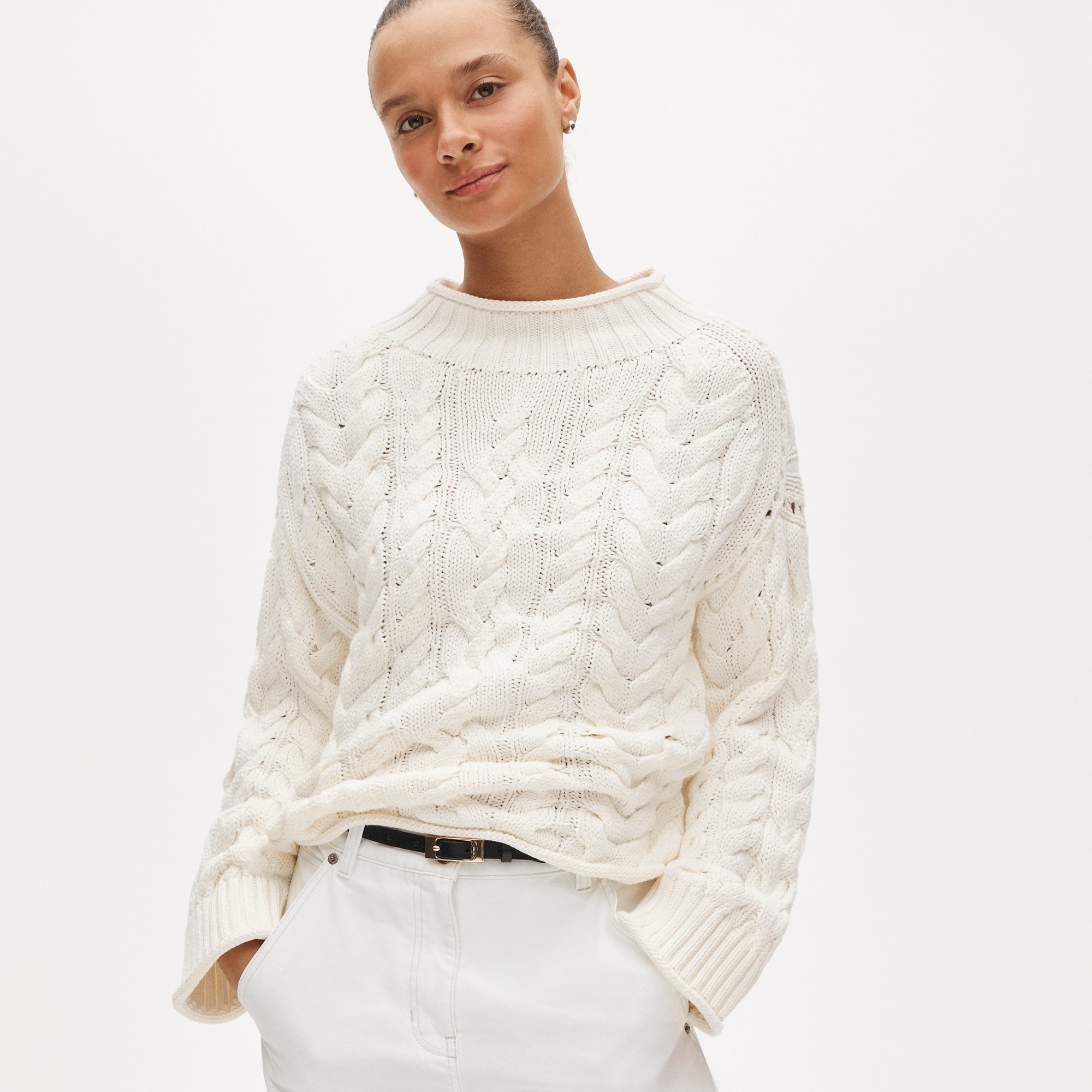 2025 Rollneck&amp;trade; Cable-Knit Sweater