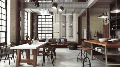 Industrial-style interior