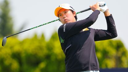Thai golfer, Natthakritta Vongtaveelap, playing the US Women's Open at Pebble Beach