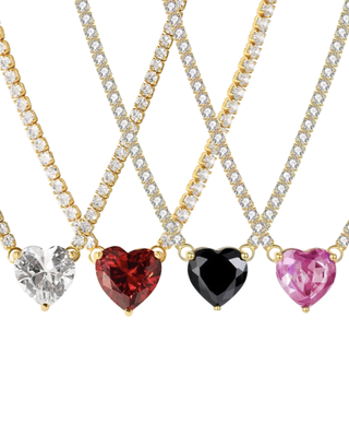 Heart Gumdrop Tennis Necklace (pre-Order)