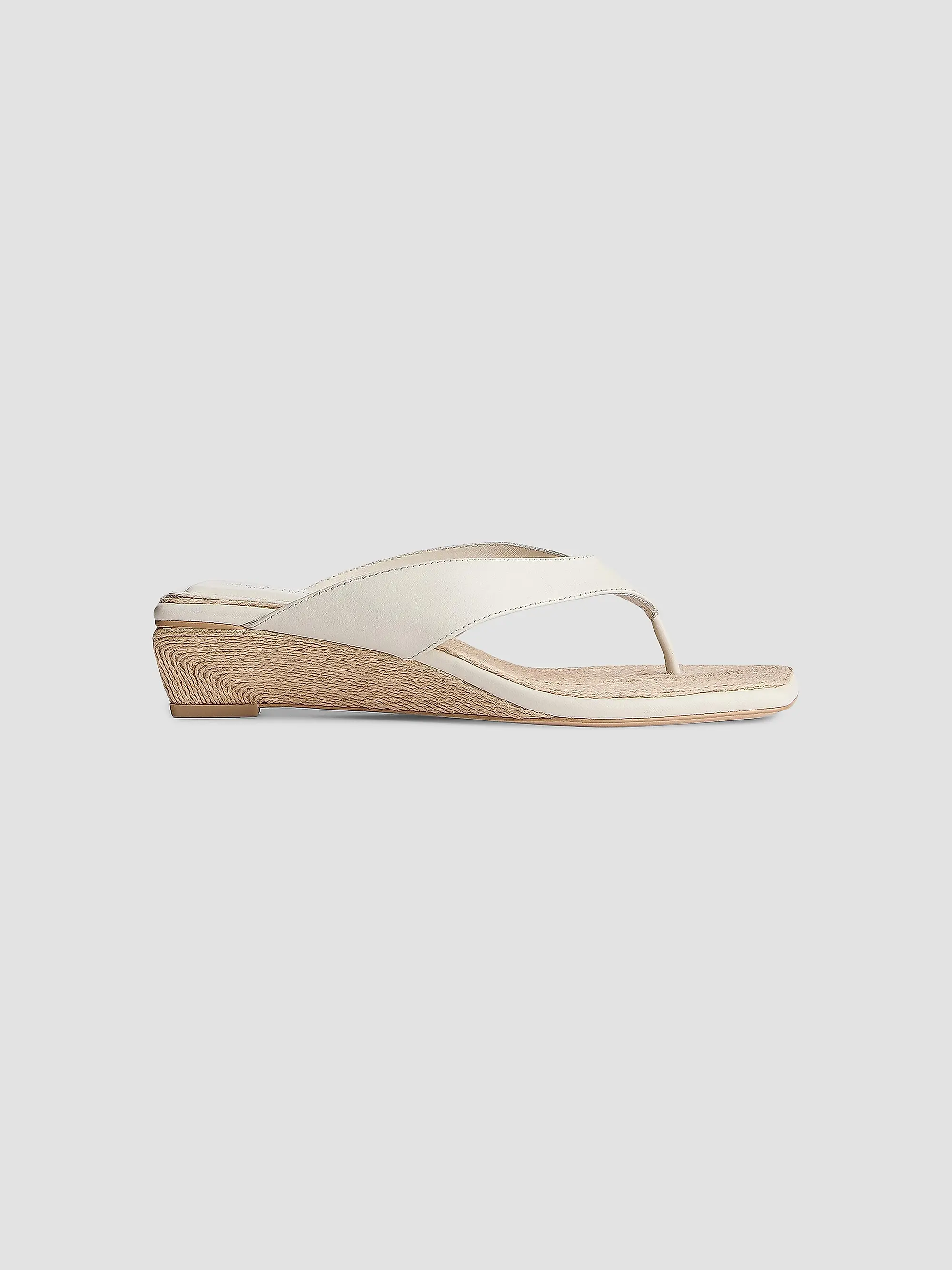 Jo Leather Thong Wedge Sandals