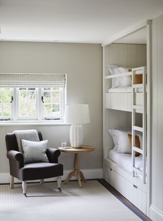 stylish bunk beds in a guest room by Sims Hilditch