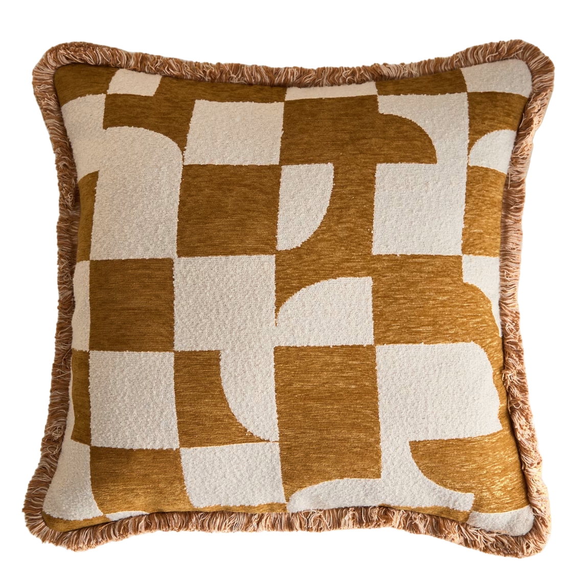 M&S , Chenille Fringed Cushion