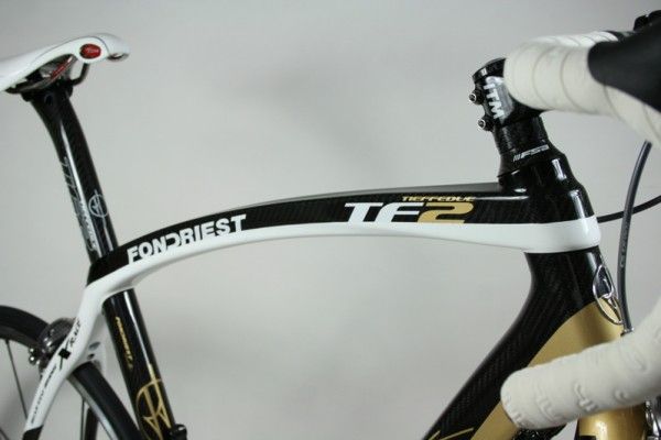 The top tube also has a square section to maintain the stiffness and fit in with the down tube's styling