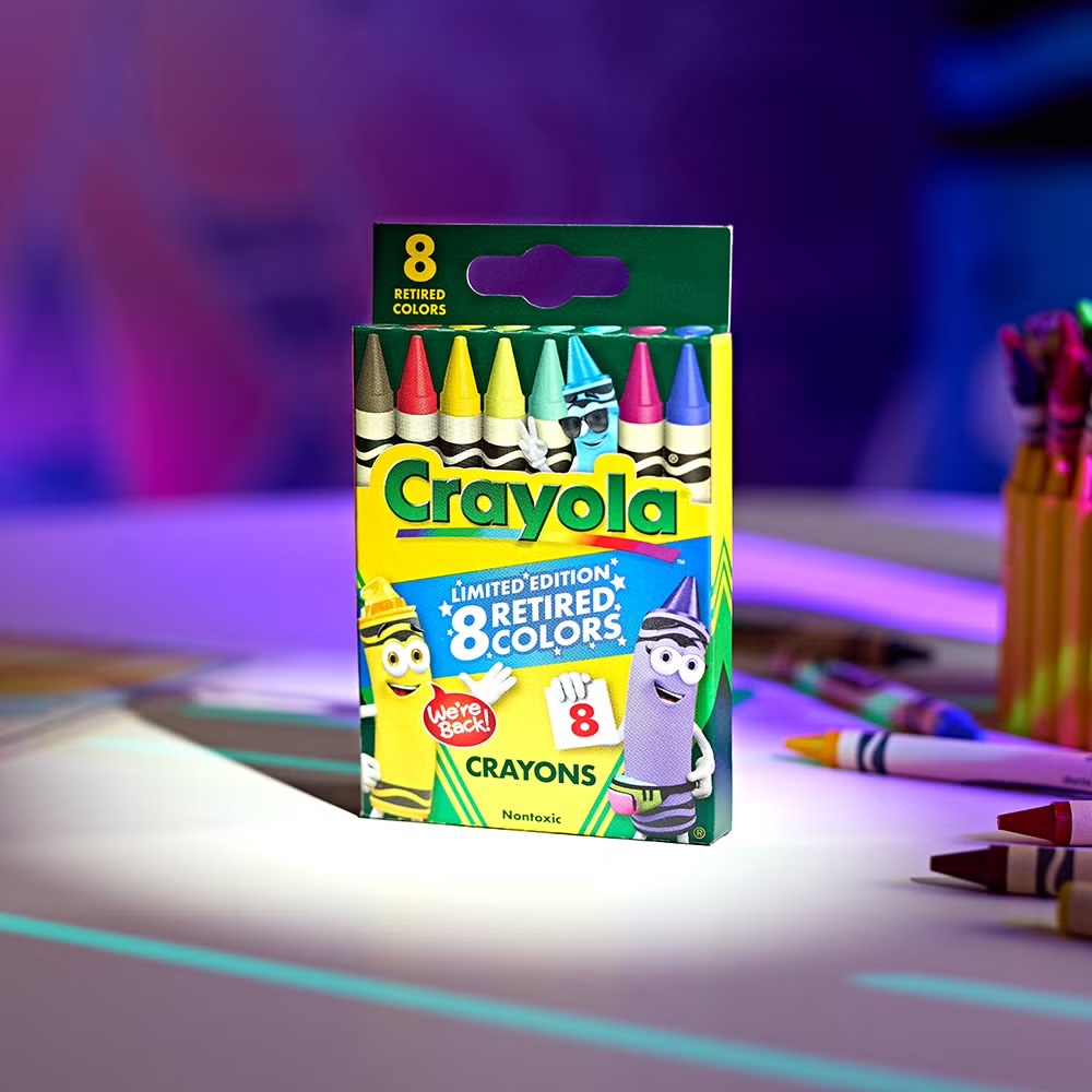 Crayola crayons eight colours