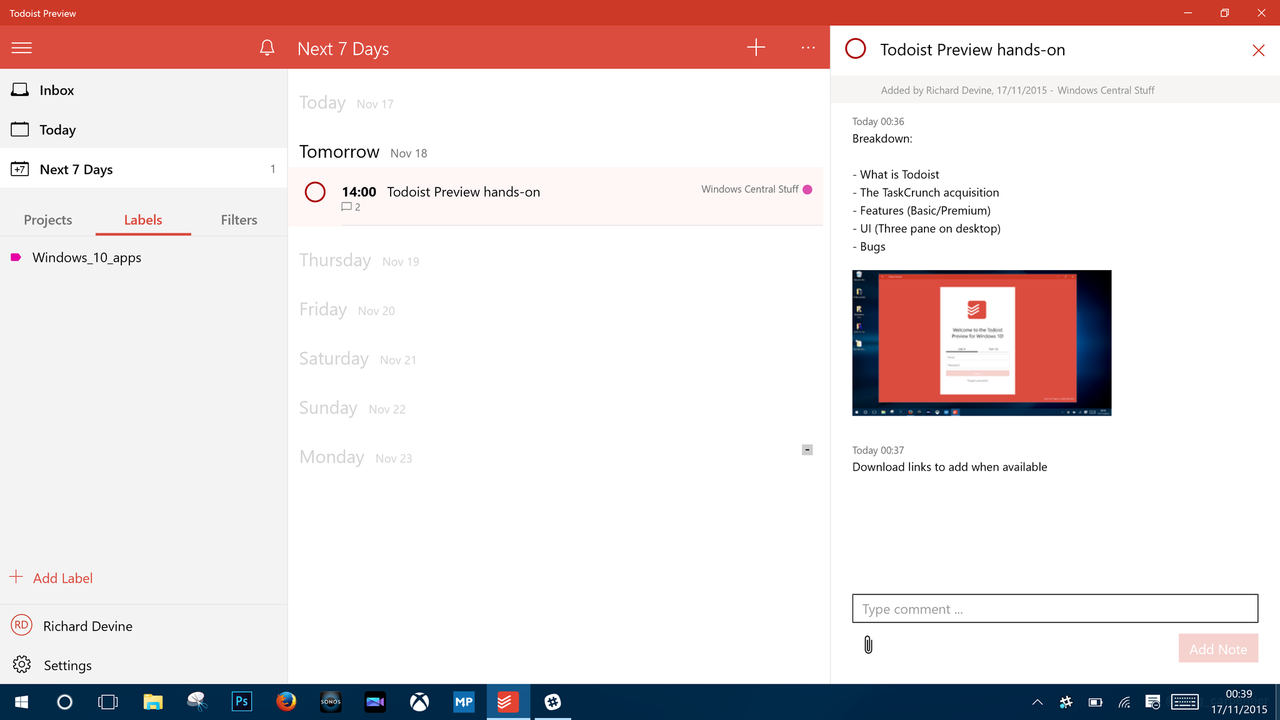 Todoist for Windows 10