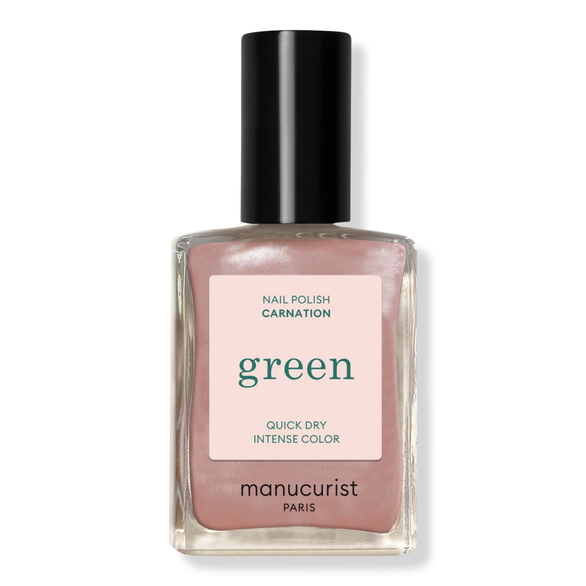 Green Nail Polish, Quick Dry, Non-Toxic Nail Polish With Gel-Like Finish - Carnation (a Pearly Pink Beige)