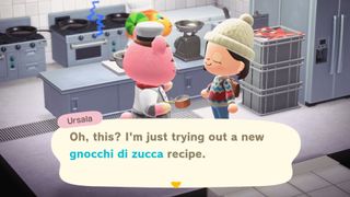 Getting a recipe from the restaurant in Happy Home Paradise
