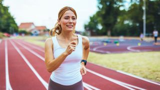 a photo of a woman walking