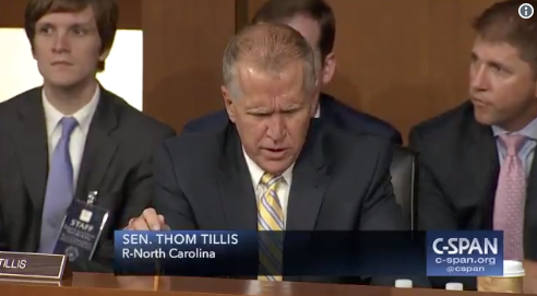 Sen. Thom Tillis speaking at Brett Kavanaugh&amp;#039;s hearing.