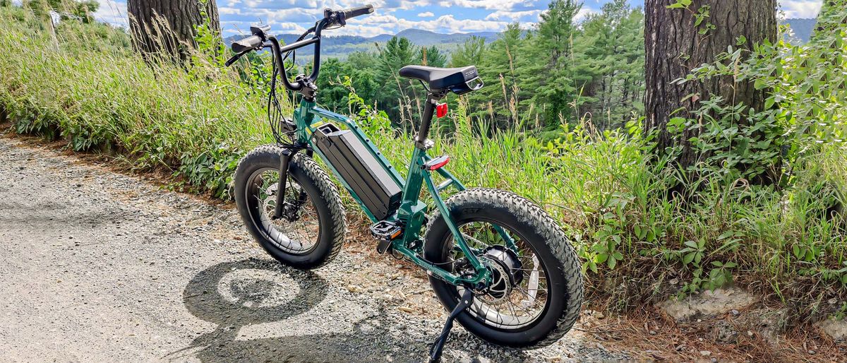 Juiced RipRacer parked on mountain trail