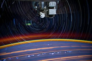 Star Trails Seen from the ISS Swirls